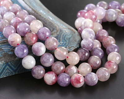 Pink Purple Tourmaline Quartz (A) Round 8mm