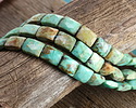 Peruvian Turquoise Microfaceted Rectangle 10x8mm