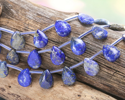 Lapis (Natural) Puff Teardrop 10x14mm