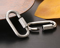 Burnished Silver (plated) X-Large Screw Lock Carabiner Clasp 17.5x34mm