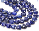 Lapis (dyed) Microfaceted Heart 13-14mm