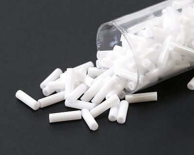 Miyuki Opaque White Bugle Bead 6mm