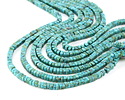 Hubei Turquoise (AA, Blue Green w/ Matrix) Squaredelle 1.5x2.5mm