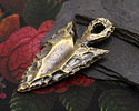 Mykonos Antique Brass (plated) Narrow Arrow Head Pendant 21x47mm
