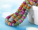 Tourmaline Mix Agate Rondelle 5x8mm