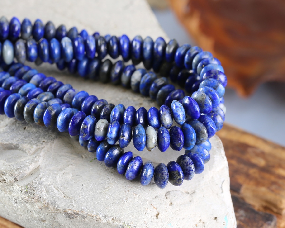 thumbnail image 2 of Blue Green Turquoise Rondelle Beads – 3x6mm & 3x8mm – 15.5 Inch Strand 2 of 6