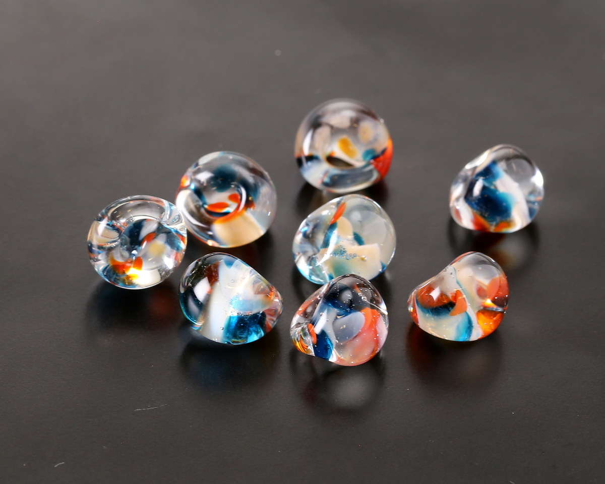 Unicorne Beads Glass Pop Prism Teardrop 9-10mm