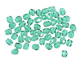 Czech Glass Emerald Fire Polished Round 3mm