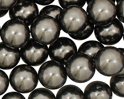 Charcoal Shell Pearl Round 12mm