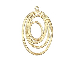 Satin Hamilton Gold (plated) Open Oval Link 36x23mm