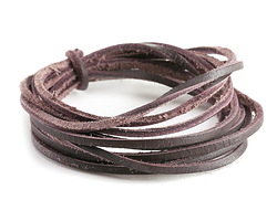 Dark Brown Vintage Leather Cord 2mm