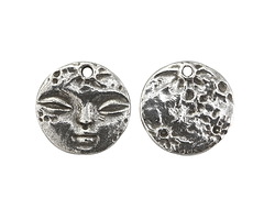 Green Girl Pewter Full Moon Pendant 24mm