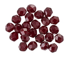 Czech Glass Garnet Fire Polished Round 6mm