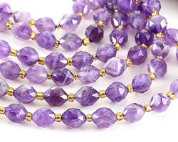 Dogtooth Amethyst Faceted Rice 8x6.5-7mm