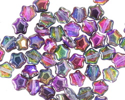 Czech Glass Metallic Galaxy Star 6mm