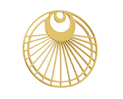 18K Gold (plated) Stainless Steel Moonrays Focal 30mm