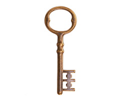 Vintaj Natural Brass Skeleton Key 55x20mm