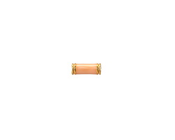 Peach Blossom Enamel & 24K Gold (plated) Tiny Tube 7x3mm