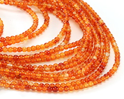 Carnelian (natural) Round 3mm