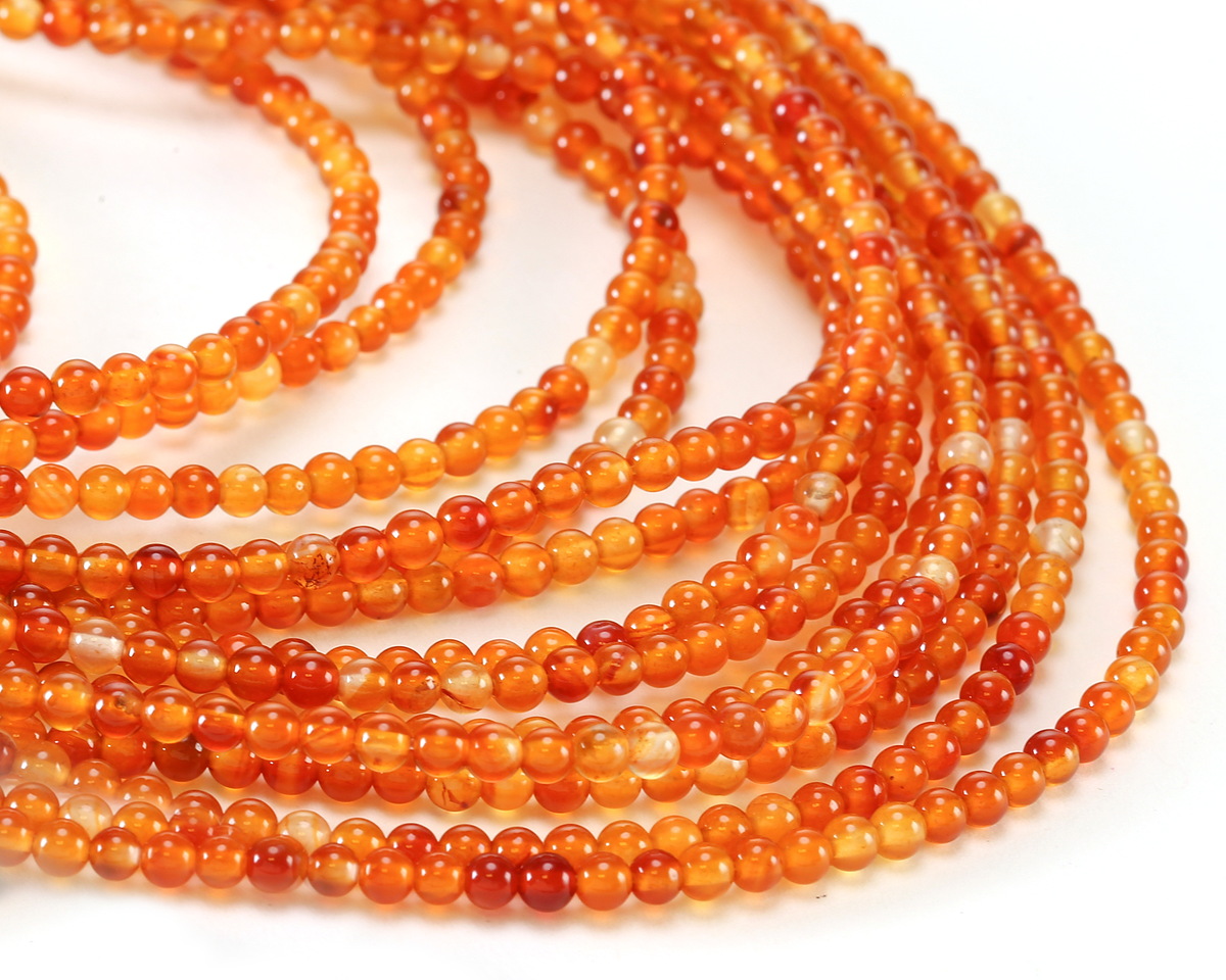 Carnelian (natural) Round 3mm