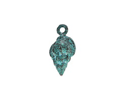 Mykonos Copper (plated) Patina Wentletrap Shell Focal 10x22mm