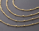 Satin Hamilton Gold (plated) Rollo Satellite Chain, 5' Package