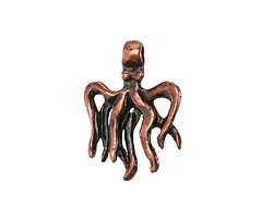 Mykonos Antique Copper (plated) Octopus Charm Focal 17x23mm