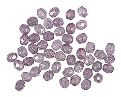 Czech Glass Luster Stone Amethyst Fire Polished Round 3mm