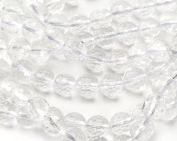 Rock Crystal Quartz (clear) Faceted Round 8mm