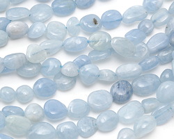 Aquamarine (AA) Tumbled Nugget 8-12x6-9mm