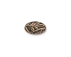 TierraCast Antique Brass (plated) Botanical Leaf Bead 13x8mm
