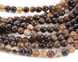 Brown Line Agate Round 5-6mm