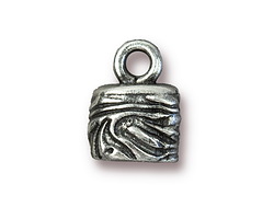 TierraCast Antique Pewter (plated) Jardin Crimp End Cap 9x12mm