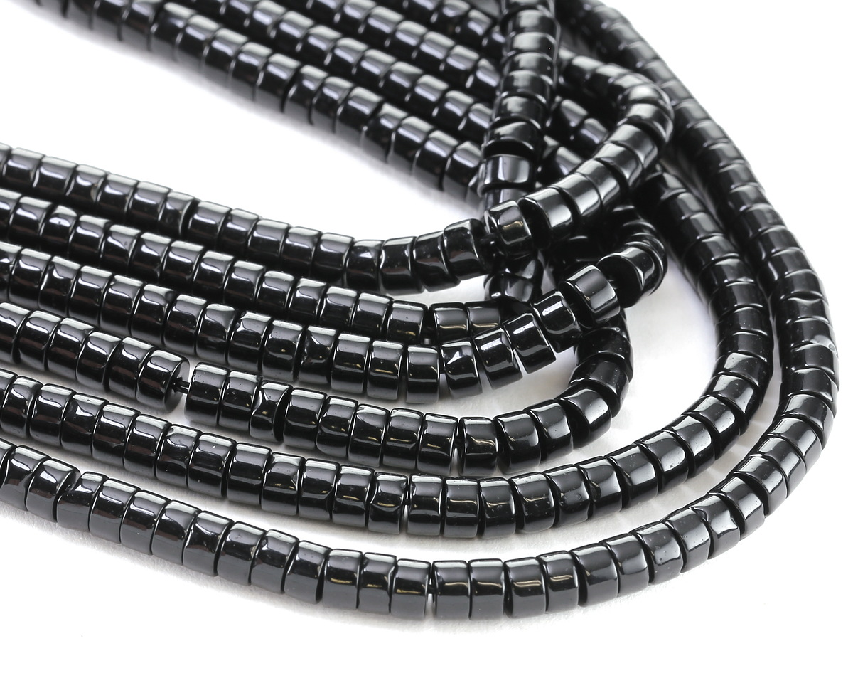 Black Obsidian Heishi 2x4mm