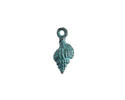 Mykonos Copper (plated) Patina Nutmeg Shell Focal 7.5x20mm
