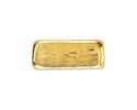 Mykonos Metalized Ceramic Gold Rectangle Tube 22x9mm