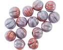 Czech Glass Lupine w/ Silver Melon Round 8mm