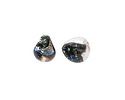 Unicorne Beads Glass Cosmic Onyx Teardrop 9-10mm