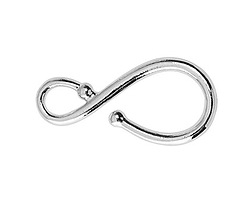 TierraCast White Bronze (plated) Large Classic Hook Clasp 32x16mm