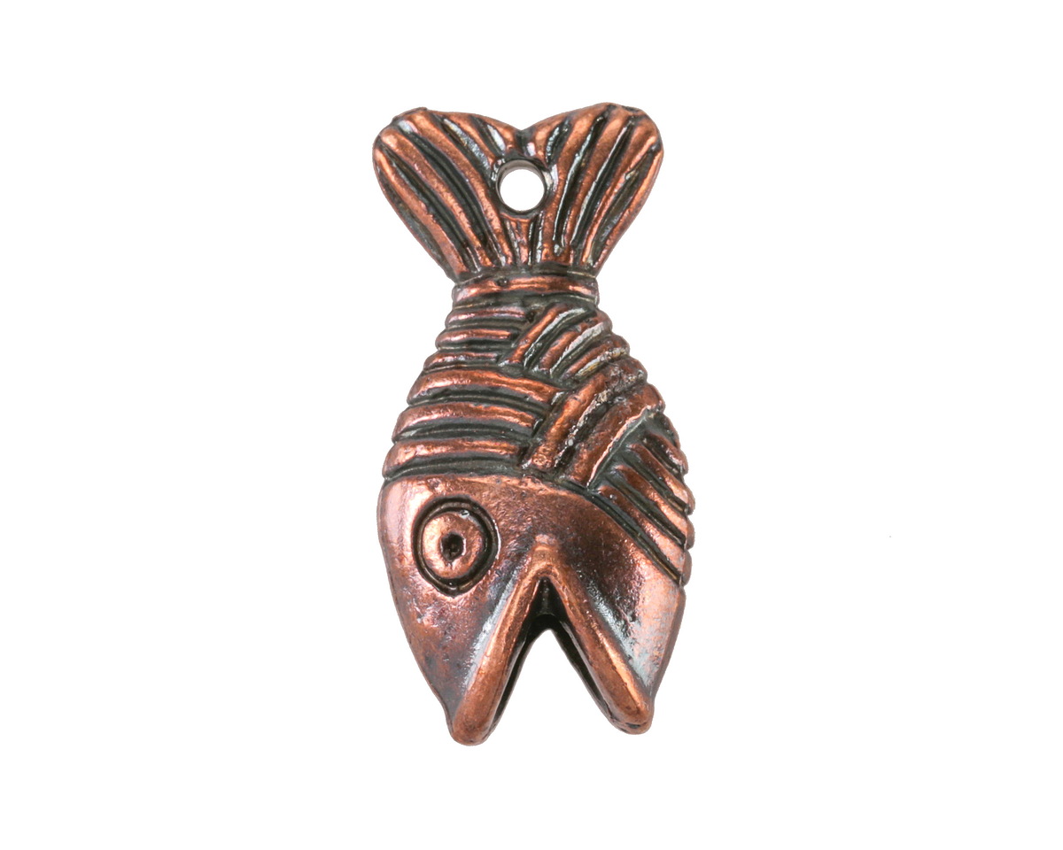 Mykonos Antique Copper (plated) Large Fish Focal 14x27mm