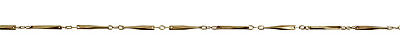 Antique Brass (plated) Twisted Bar Chain