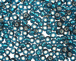 TOHO Teal (with Silver Lining) Round 6/0 Seed Bead