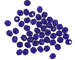 Czech Glass Cobalt Fire Polished Round 3mm
