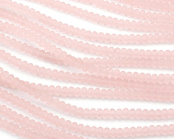 Blossom Pink Beach-Style Glass Rondelle 3x5mm
