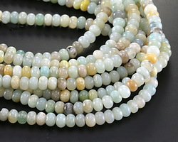 Black Gold Amazonite Rondelle 4x6mm