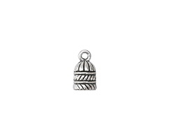 Zola Elements Antique Silver (plated) Ribbed 5.5mm Glue In Cord End 9x15mm