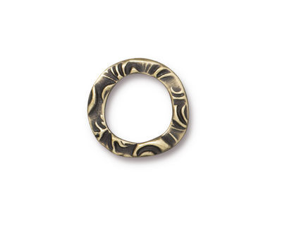 TierraCast Antique Brass (plated) Flora 5/8" Ring