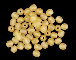 Czech Glass Sueded Gold Lamé Fire Polished Round 4mm