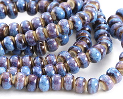 Wisteria Porcelain Tumbled Rondelle 5x7mm