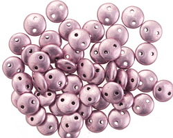 CzechMates Glass ColorTrends: Sueded Gold Blackened Pearl 2-Hole Lentil 6mm